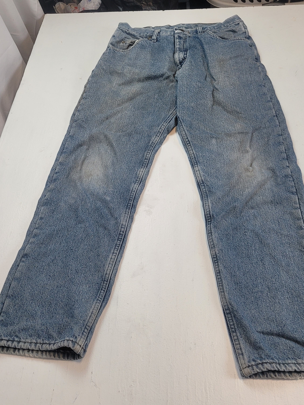 Wrangler Men's Light Blue Insulated Straight-Leg Jeans